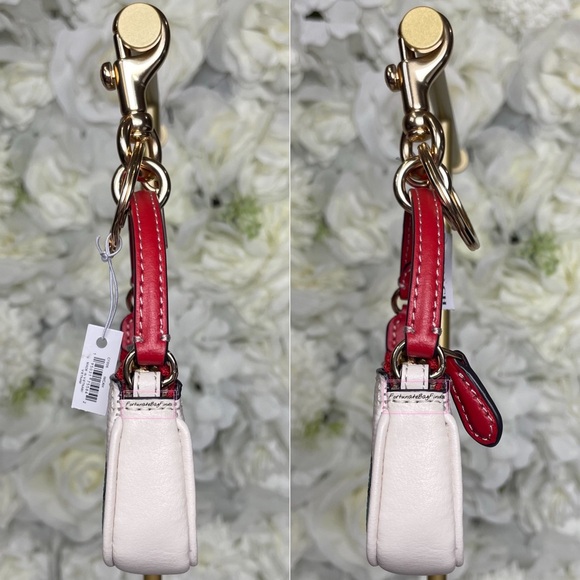 Red Coach Heart Crossbody CE652 Mini Nolita Bag Charm Heart Cherry Print BUNDLE - Picture 14 of 14